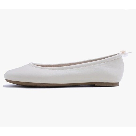 Feversole Shoes - FEVERSOLE Women Size 7 Shoes Soft Cushion Beige Elastic Adjustable Ballet